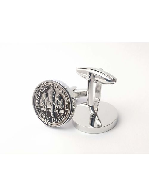 10th Wedding Anniversary - Genuine Mint US 2009 Coin Cufflinks - Perfect Tin anniversary gift