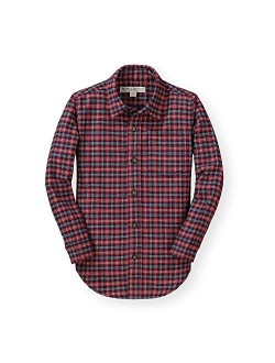 Boys' Long Sleeve Brushed Cotton Flannel Button Down Shirt