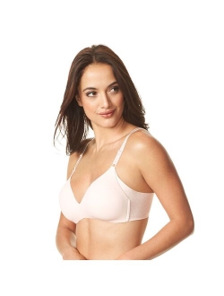 Women's No Side Effects Underarm-Smoothing Comfort Wireless Lightly Lined T-Shirt Bra 1056