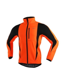 ARSUXEO Winter Warm UP Thermal Softshell Cycling Jacket Windproof Waterproof 15-k