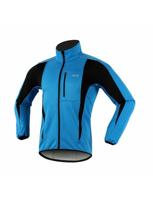 ARSUXEO Winter Warm UP Thermal Softshell Cycling Jacket Windproof Waterproof 15-k