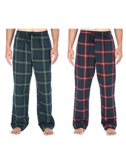 Noble Mount 100% Cotton Mens Flannel Pajama Pants with Pockets & Drawstring