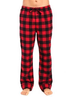 Noble Mount 100% Cotton Mens Flannel Pajama Pants with Pockets & Drawstring