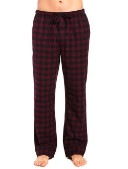 Noble Mount 100% Cotton Mens Flannel Pajama Pants with Pockets & Drawstring