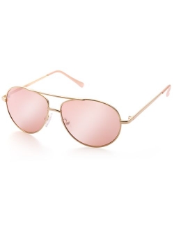 Aviator Sunglasses for Kids Girls Boys Children, Small Face Eyewear for Age 3-12, UV Protection, with Case, Lightweight