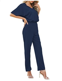 FANCYINN Women 2 Pieces Outfits Summer Jumpsuit Romper Spaghetti Strap Top and Long Pencil Pants Casual Style