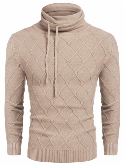 Men's Slim Fit Turtleneck Sweater Thermal Knitted Pullover Sweater