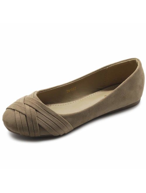 Ollio Women's Ballet Shoe Cute Casual Comfort Flat