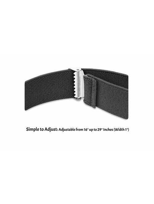 HOLD'EM Kids Toddler Belt Leather Closure Elastic 1" Wide Adjustable Strap