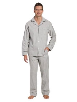 Noble Mount Mens Pajama Set 100% Cotton Flannel Pajamas Set