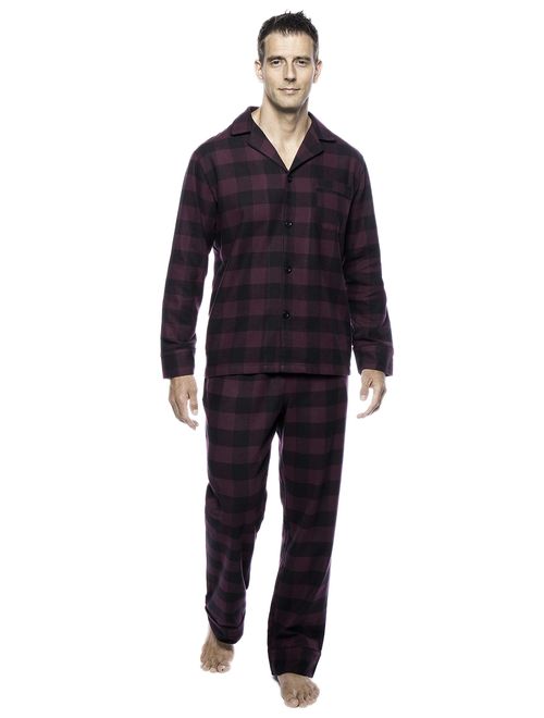 Noble Mount Mens Pajama Set 100% Cotton Flannel Pajamas Set