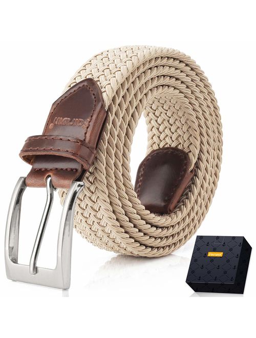 Elastic Braided Belt, Fairwin Enduring Stretch Woven Belt for Men/Women/Junior