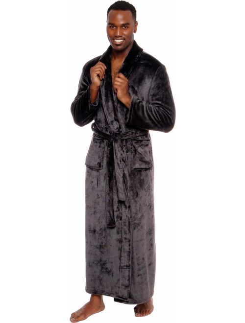 Ross Michaels Men's Big and Tall Full Length Long Bathrobe House Coat Pajamas