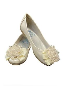 Swea Pea & Lilli Girls Flats with Pearl Bow Ballet Flat Shoes