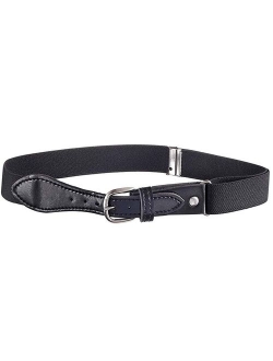 Buyless Fashion Kids Elastic Adjustable Strech Belt with Leather Closure