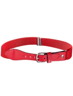 Buyless Fashion Kids Elastic Adjustable Strech Belt with Leather Closure