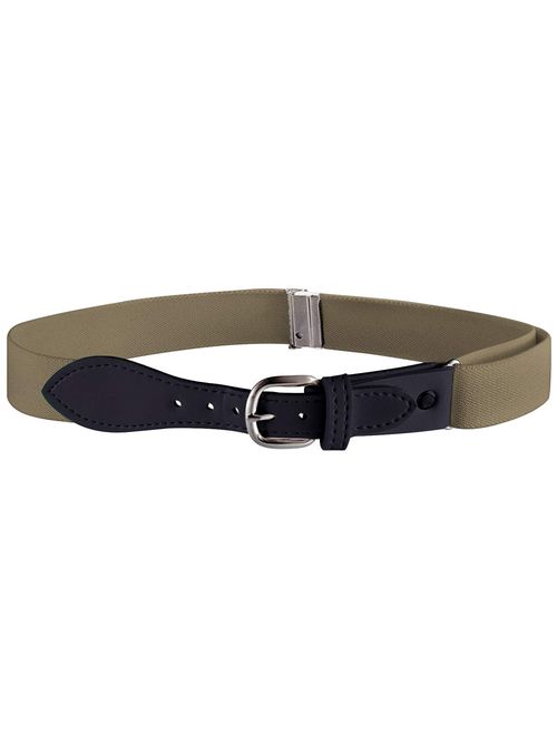 Buyless Fashion Kids Elastic Adjustable Strech Belt with Leather Closure