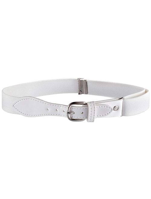 Buyless Fashion Kids Elastic Adjustable Strech Belt with Leather Closure