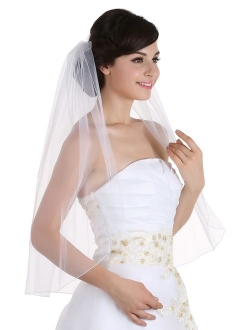 1T 1 Tier Pencil Edge Bridal Wedding Veil