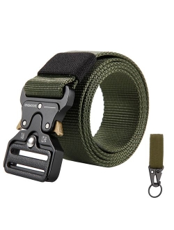 KingMoore Men's Tactical Belt Heavy Duty Webbing Belt Adjustable Military Style Nylon Belts with Metal Buckle