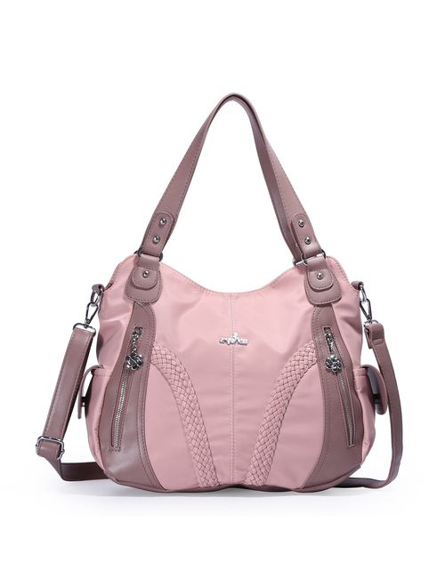 Angel Kiss Purses and Handbags Women Fashion Tote Bag Shoulder Bags Top Handle Satchel Purses Washed Synthetic Leather Handbag