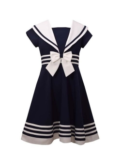 Girls' Little Fit and Flare Nautical Dress