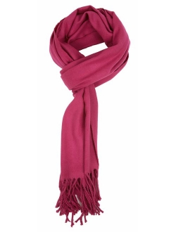 Love Lakeside-Men's Cashmere Feel Winter Solid Color Scarf