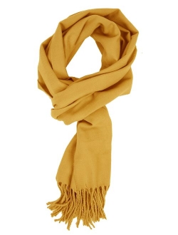 Love Lakeside-Men's Cashmere Feel Winter Solid Color Scarf