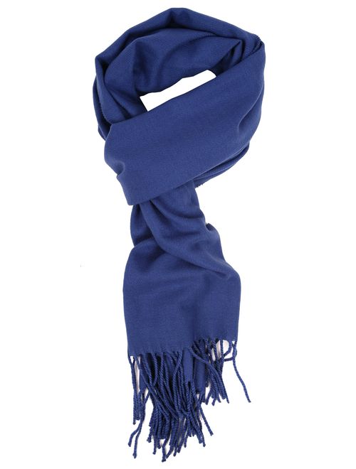 Love Lakeside-Men's Cashmere Feel Winter Solid Color Scarf