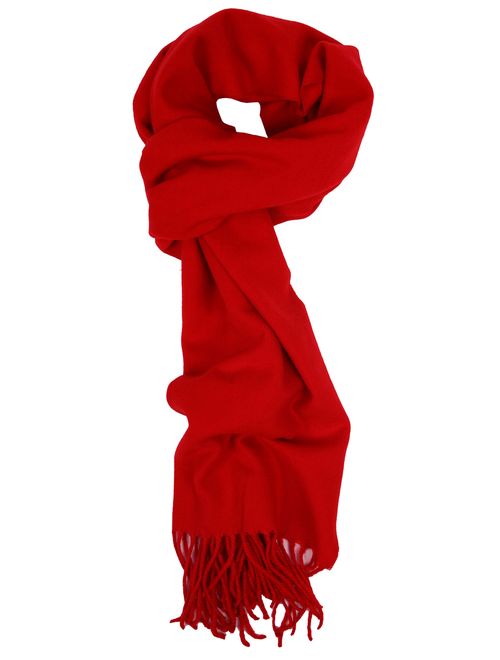 Love Lakeside-Men's Cashmere Feel Winter Solid Color Scarf