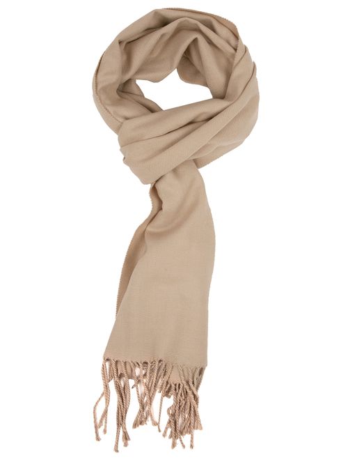 Love Lakeside-Men's Cashmere Feel Winter Solid Color Scarf