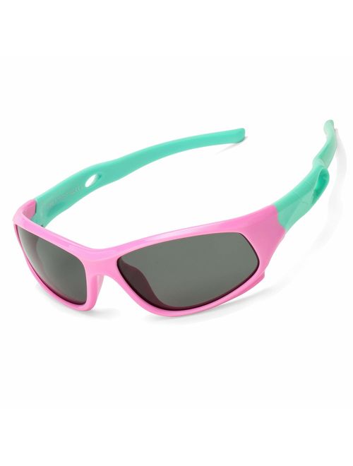 Pro Acme TR90 Unbreakable Polarized Sports Sunglasses for Kids Boys and Girls