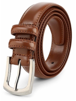 Men's Genuine Leather Dress Belt Classic Stitched Design 30mm 'ALL LEATHER' Regular Big and Tall Sizes