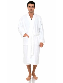 TowelSelections Men's Plush Spa Robe Fleece Kimono Bathrobe