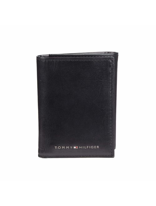 Tommy Hilfiger Men's Trifold Wallet-Sleek and Slim Includes ID Window and Credit Card Holder