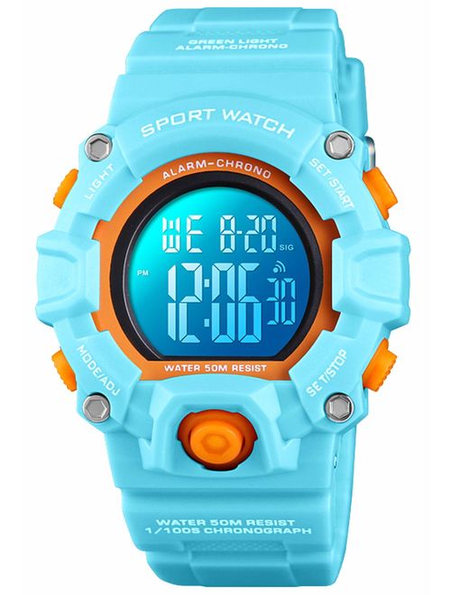 waterproof watch with light