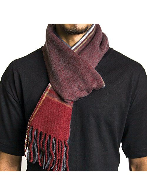 Alpine Swiss Mens Plaid Scarf Soft Winter Scarves Unisex