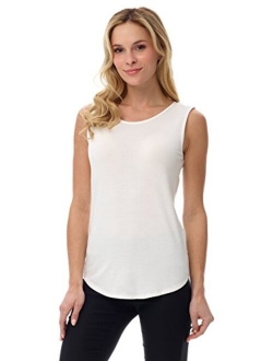 Rekucci Women's Soft Jersey Knit Sleeveless Tank Top (S-XXL)