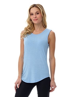 Rekucci Women's Soft Jersey Knit Sleeveless Tank Top (S-XXL)