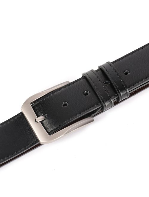 Beltox Fine Men's Casual Leather Buckle Adjustable Jeans Belts 1 1/2