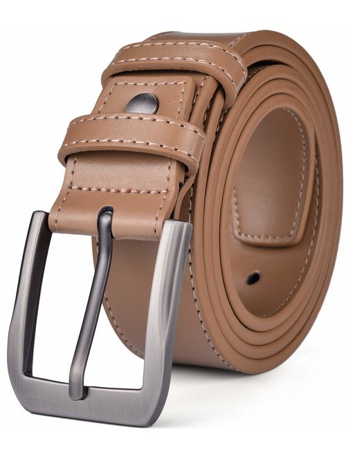 Beltox Fine Men's Casual Leather Buckle Adjustable Jeans Belts 1 1/2