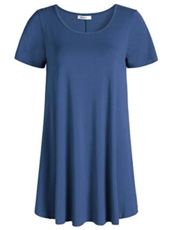 Esenchel Women's Tunic Top Casual T Shirt for Leggings