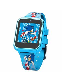 Sonic the Hedgehog Touch-Screen Smartwatch, Built in Selfie-Camera, Non-Toxic, Easy-to-Buckle Strap, Blue Smartwatch - Model: SNC4055AZ
