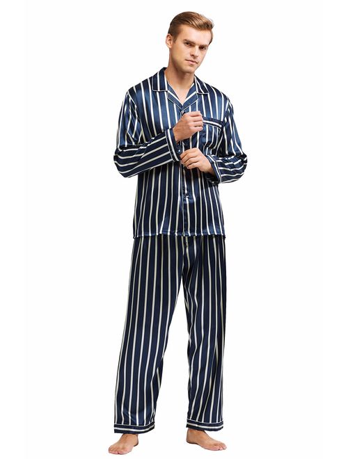 Tony & Candice Men's Classic Satin Pajama Set Sleepwear