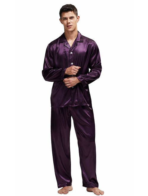 Tony & Candice Men's Classic Satin Pajama Set Sleepwear