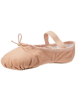 Girl's Dansoft Full Sole Leather Ballet Slipper, Cotton Lining, Dance Shoe