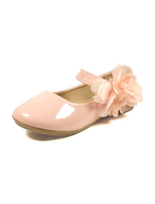 Nova Utopia Toddler Little Girls Dress Ballet Mary Jane Bow Flat Shoes