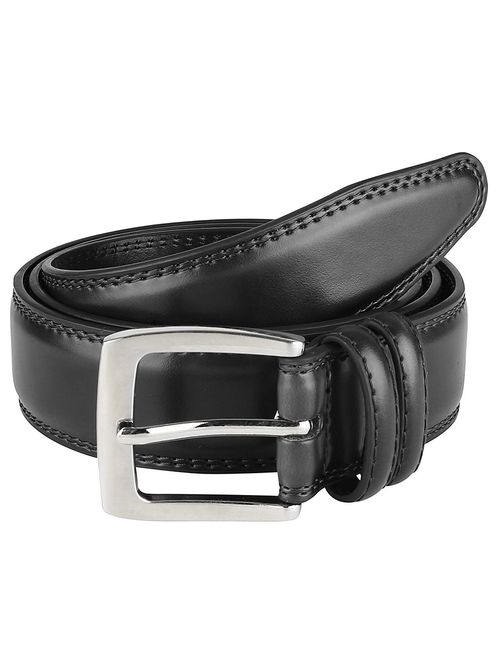 Men's Genuine Leather Belt 'ALL LEATHER' Classic Dress Casual Double Stitch 35mm