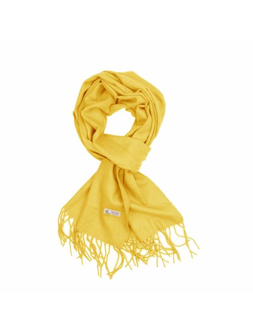 Plain Solid Color Cashmere Feel Classic Soft Luxurious Winter Scarf For Men Women