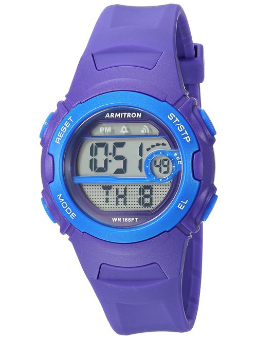 Armitron Sport Women's Digital Chronograph Black Resin Strap Watch